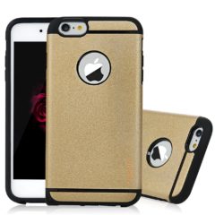 iPhone 6/6s Case – TURATA 2 In 1 Heavy Duty Dual Layer Scratch Resistant Shock Absorption Frosted Hard TPU Protective Cover Tough Bumper with Dust Plug Design for iPhone 6/6s (4.7 Inch) – Gold