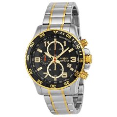 Men’s Specialty Chronograph Black Dial Stainless Steel & 18K Gold Plated Stainless Steel