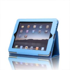 SAVEICON Baby Blue PU Folio Leather Case Cover with Built-in Stand for Apple iPad 1 1st Generation